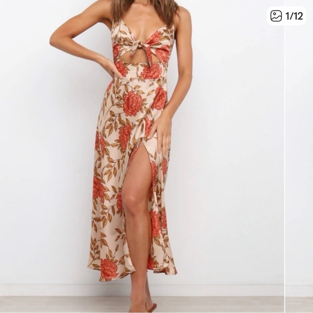 Petal & Pup Beige Bethan Floral Dress